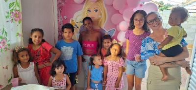 Criana do Residencial Vale Verde recebe amigos para o 7 aniversrio 