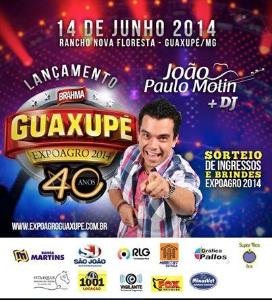  HOJE: Festa de lanamento da Expoagro 2014 ter Joo Paulo Molin!!!