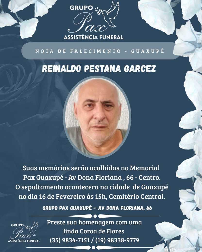 Funer�ria PAX Guaxup� informa o falecimento de Reinaldo Pestna Garcez 