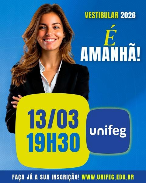 �ltimo vestibular do UNIFEG para o 1� semestre de 2026 acontece nesta sexta-feira