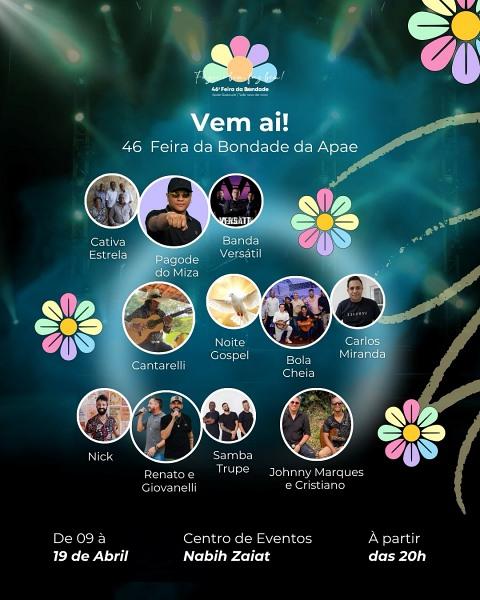 Feira da Bondade da APAE de Guaxup� chega � 46� edi��o com shows e programa��o especial