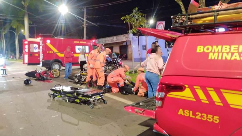 Colis�o entre motocicletas deixa dois feridos em sinistro no Sul de Minas 