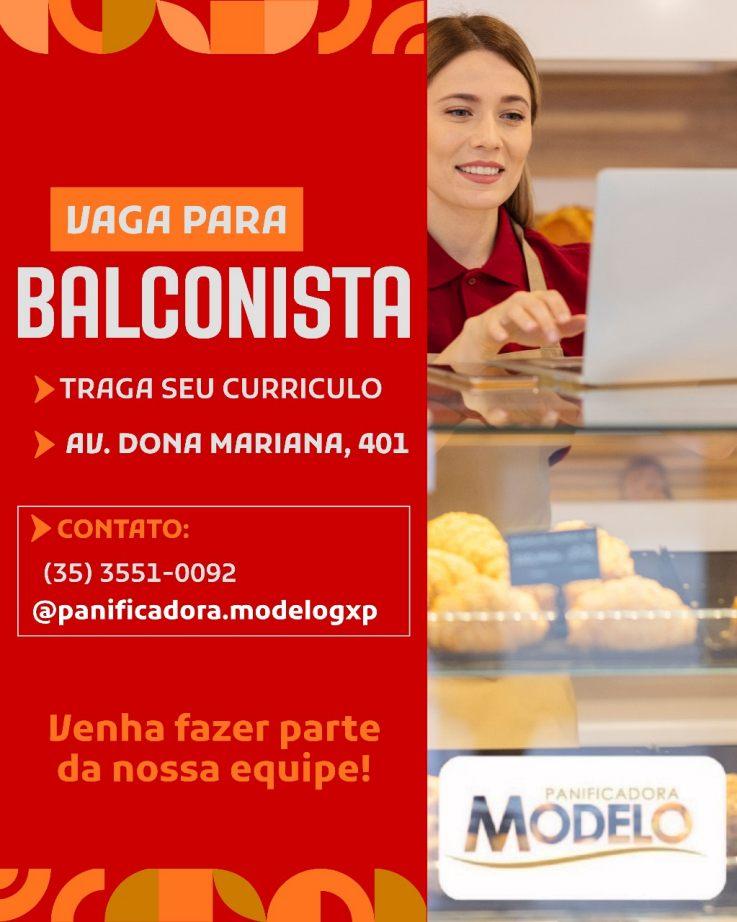 Panificadora Modelo abre vaga de emprego para a fun��o de balconista 