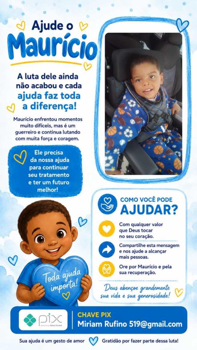 Campanha mobiliza a comunidade para ajudar no tratamento de sa�de do guaxupeano Maur�cio 