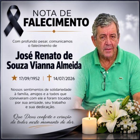 Falece, aos 73 anos, o guaxupeano Jos� Renato de Souza Vianna Almeida 