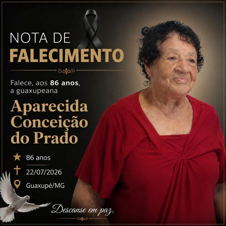 Falece, aos 86 anos, a guaxupeana Aparecida Concei��o do Prado