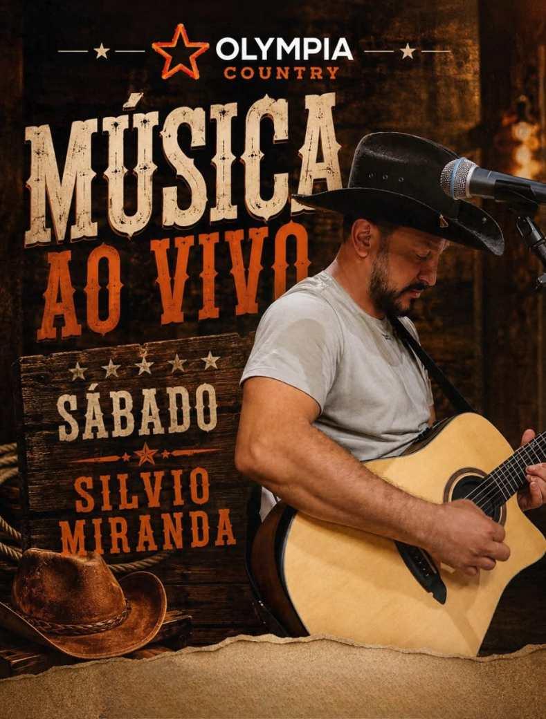Silvio Miranda � atra��o deste s�bado no Olympia Country, em Guaxup�