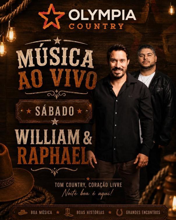 Olympia Country recebe William & Raphael para noite de m�sica ao vivo