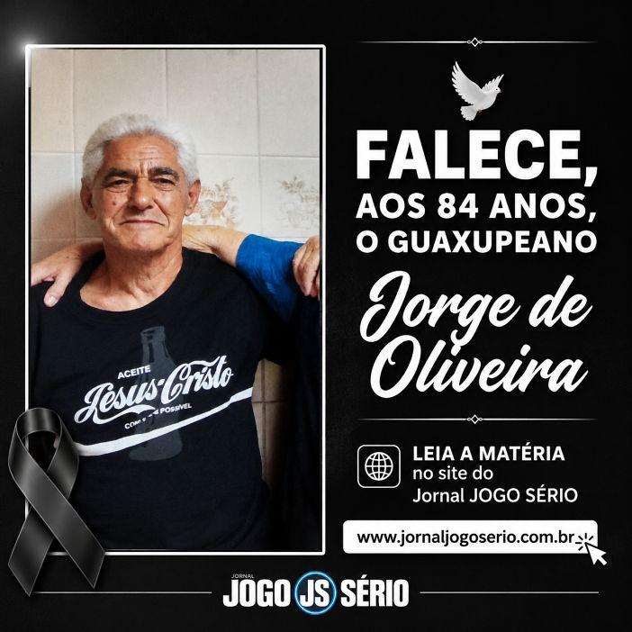 Falece, aos 84 anos, o guaxupeano Jorge de Oliveira 