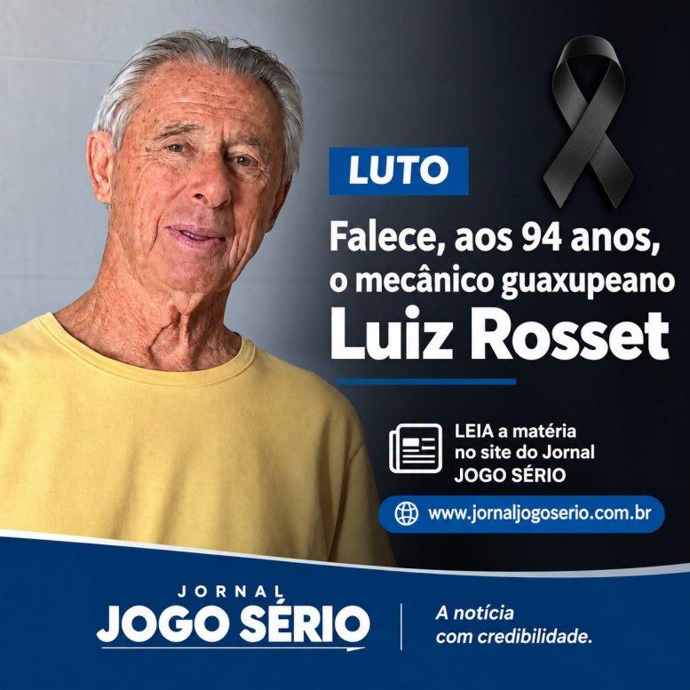 Falece, aos 94 anos, o mec�nico guaxupeano Luiz Rossetti 