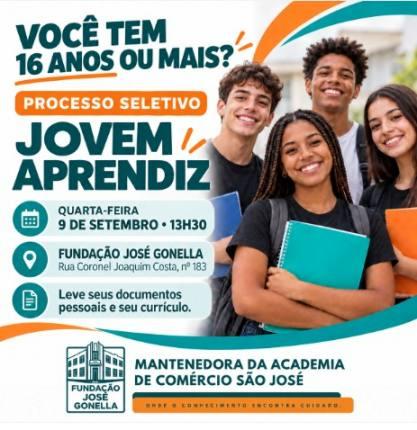 Processo seletivo para o Programa Jovem Aprendiz ser� amanh�, em Guaxup�