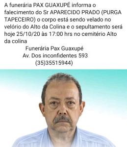 Falece o guaxupeano Aparecido Prado, popularmente conhecido como 
