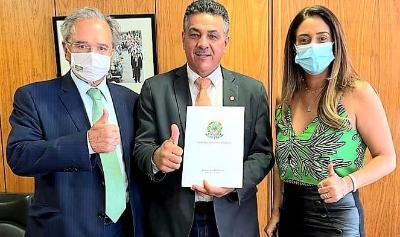 Deputado Emidinho trata sobre as cirurgias eletivas com os ministros Paulo Guedes e Flávia Arruda