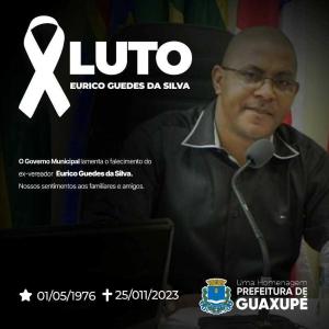 Governo guaxupeano lamenta o falecimento do ex-vereador Eurico Tilico