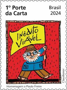Paulo Freire  homenageado em selo e carimbo pelos Correios