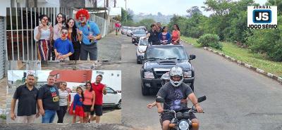 Dirigentes e motoristas da UP MOBILIDADE URBANA promovem mais uma bem sucedida carreata pelo Dia das Crianas
