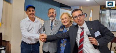 Rotary Cafezais recebe a governadora distrital, realiza doaes ao Bom Pastor e recebe novos membros