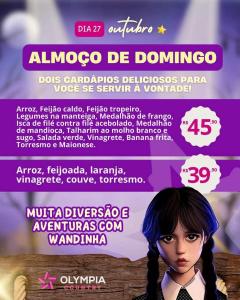 Olympia Country com as melhores opes de almoo para esse domingo