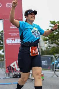 Dri, da Panificadora Guaxup, realiza o sonho de correr uma meia-maratona 