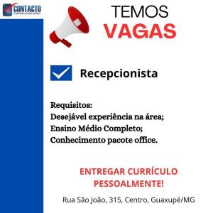 Contacto Contabilidade oferta vaga de emprego para recepcionista