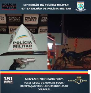 PMs atendem ocorrncia de leso corporal e acabam prendendo suspeitos de furto de moto