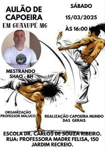 Grupo de Capoeira Mundo das Gerais promover aulo especial na quadra do Exrcito do Bem dia 15