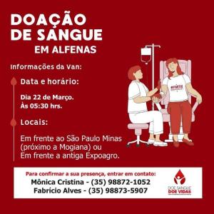 Grupo Doe Sangue, Doe Vidas convida voluntrios para a campanha do prximo dia 22