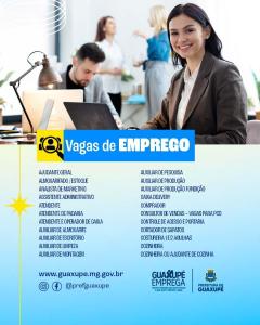 COMPARTILHE: Programa Guaxup Emprega divulga novas vagas de trabalho 