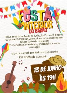Festa do Interior do Baro promete agitar a noite desta sexta-feira 13 