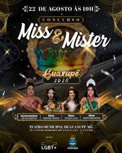 Concurso Miss & Mister LGBT+ 2025 ser realizado em Guaxup