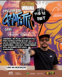 Sesc e Prefeitura de Guaransia promovem workshop e roda de conversa com o artista Kak Chazz