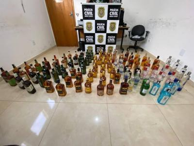 Polcia Civil apreende mais de 100 garrafas de bebidas falsificadas em Bom Jesus da Penha
