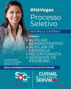 Santa Casa de Guaxup abre processo seletivo para novas contrataes