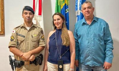 Prefeita de Arceburgo recebe o novo comandante da PM de seu municpio