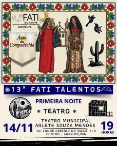FATI Talentos 2025 ser realizado em dois dias, no Teatro de Guaxup 