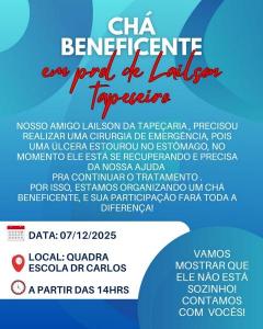 Ajude na arrecadao de prendas para o ch beneficente em favor de 