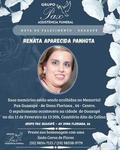 Funer�ria PAX Guaxup� informa o falecimento de Renata Aparecida Panhota