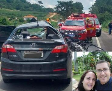 Violenta colis�o na rodovia resulta nas mortes de casal guaxupeano e sua filha neurodivergente