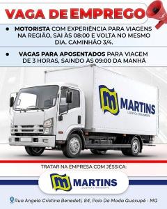 Martins Log�stica e Transportes oferta vagas de emprego para motorista 