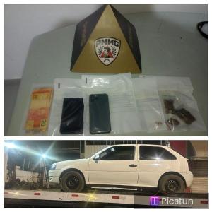 Pol�cia Militar prende suspeito por tr�fico de drogas durante opera��o em Muzambinho