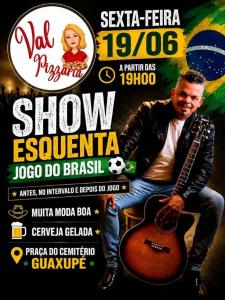 Val Pizzaria promover� show para esquentar o clima do jogo do Brasil nesta sexta-feira 