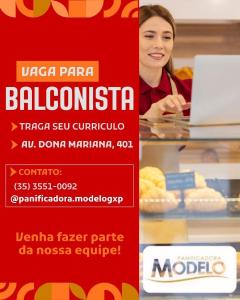 Panificadora Modelo abre vaga de emprego para a fun��o de balconista 