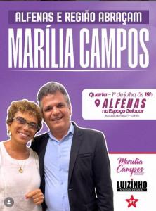 Deputado Luizinho recepcionar� Mar�lia Campos no Sul de Minas