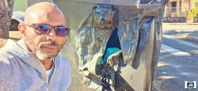 Ca�amba de lixo no Colmeia I � alvo de vandalismo pela segunda vez