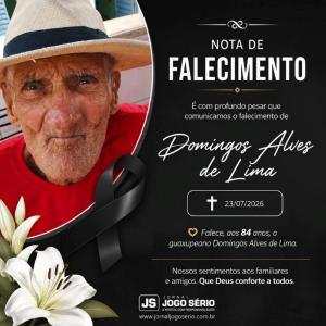 Falece, aos 84 anos, o guaxupeano Domingos Alves de Lima 