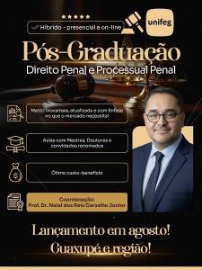UNIFEG lan�ar� p�s-gradua��o em Direito Penal e Processual Penal com aulas h�bridas em Guaxup�