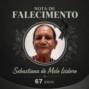 Falece, aos 67 anos, a guaxupeana Sebastiana de Melo Izidoro
