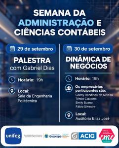 Unifeg realiza sua Semana da Administra��o e Ci�ncias Cont�beis com programa��o especial