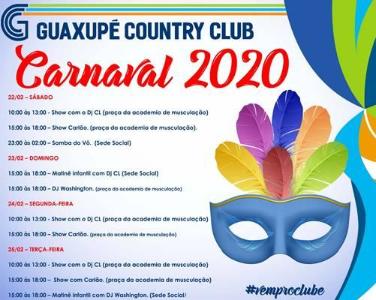 Guaxupé Country Club já divulga sua programação de carnaval para 2020